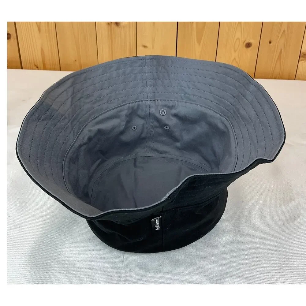Lululemon Women's Reversible Bucket Hat S/M Black Gray Lightweight Sun Hat